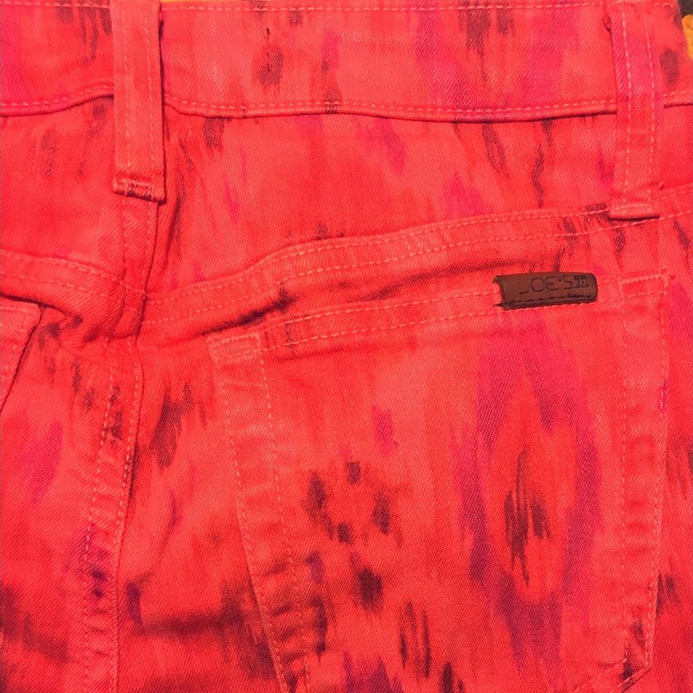 Joe's Jeans Red Printed Jeans